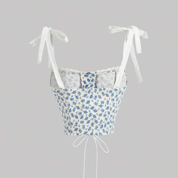 super cute floral tie tank top - Picture 2 of 10